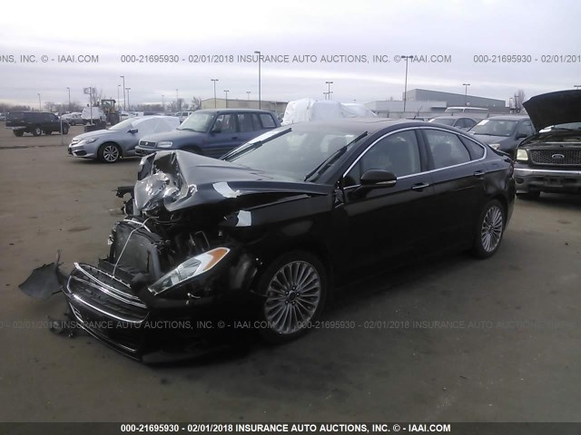 3FA6P0K90GR316600 - 2016 FORD FUSION TITANIUM BLACK photo 2