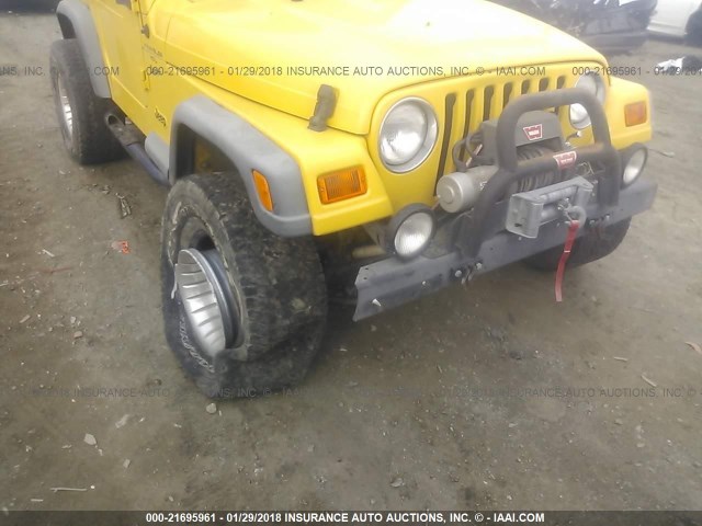 1J4FA49S5YP763857 - 2000 JEEP WRANGLER / TJ SPORT YELLOW photo 6