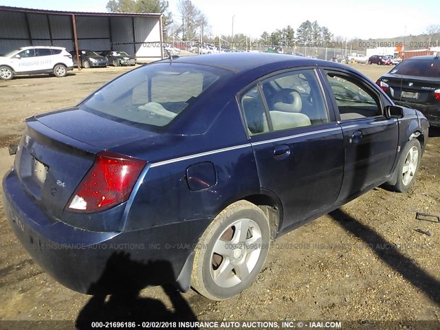 1G8AL58B07Z114711 - 2007 SATURN ION LEVEL 3 BLUE photo 4