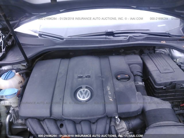 WVWDB7AJ8BW017138 - 2011 VOLKSWAGEN GOLF GRAY photo 10