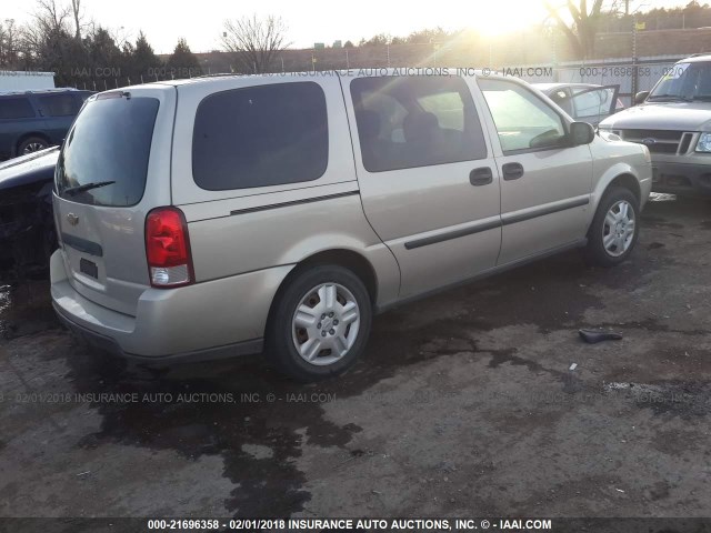 1GNDV23W68D193250 - 2008 CHEVROLET UPLANDER LS TAN photo 4