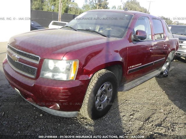 3GNEC12J88G107126 - 2008 CHEVROLET AVALANCHE C1500 BURGUNDY photo 2