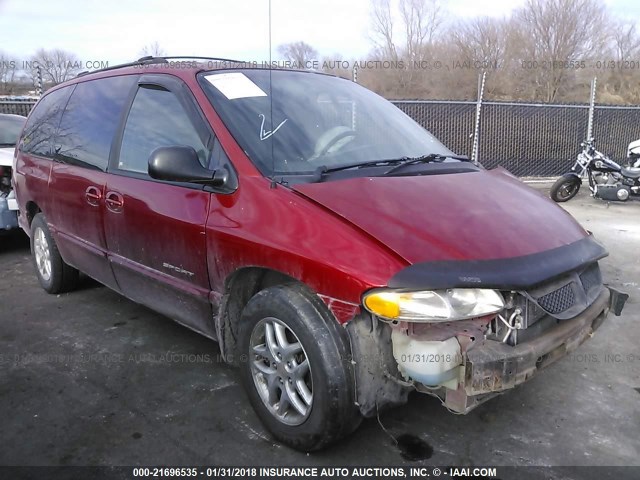 1B4GP44G7YB723379 - 2000 DODGE GRAND CARAVAN SE/SPORT MAROON photo 1