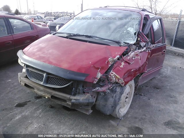 1B4GP44G7YB723379 - 2000 DODGE GRAND CARAVAN SE/SPORT MAROON photo 6