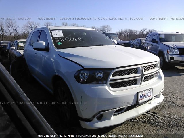 1C4RDJAG1DC629090 - 2013 DODGE DURANGO SXT WHITE photo 1