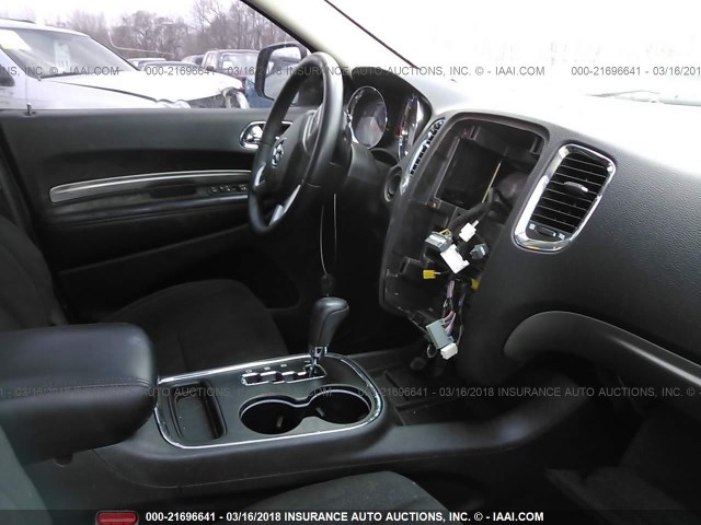 1C4RDJAG1DC629090 - 2013 DODGE DURANGO SXT WHITE photo 5