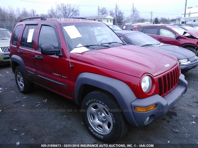 1J4GL48K13W677122 - 2003 JEEP LIBERTY SPORT/FREEDOM წითელი ფოტო 1
