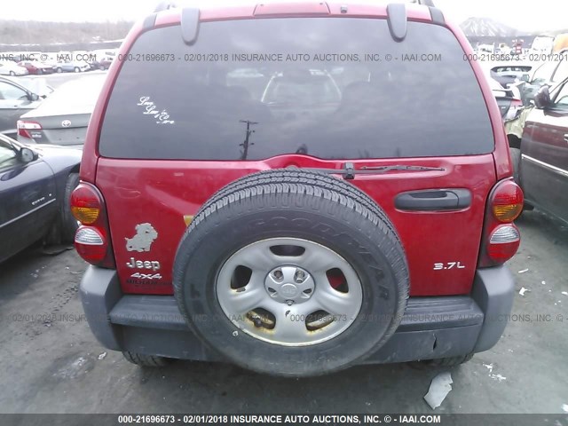 1J4GL48K13W677122 - 2003 JEEP LIBERTY SPORT/FREEDOM წითელი ფოტო 6