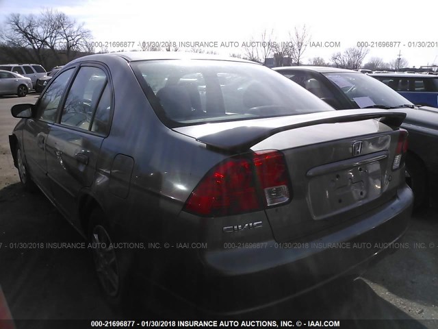 1HGES16395L015630 - 2005 HONDA CIVIC DX VP GRAY photo 3