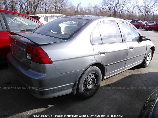 1HGES16395L015630 - 2005 HONDA CIVIC DX VP GRAY photo 4