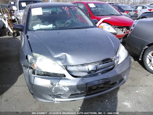 1HGES16395L015630 - 2005 HONDA CIVIC DX VP GRAY photo 6