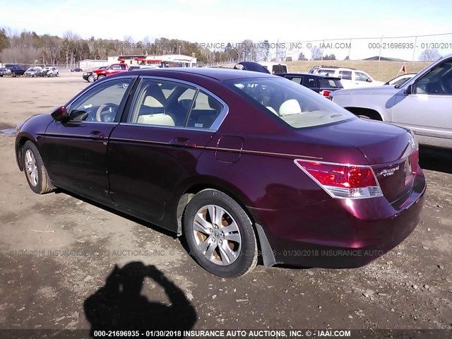 1HGCP26438A048470 - 2008 HONDA ACCORD LXP BURGUNDY photo 3