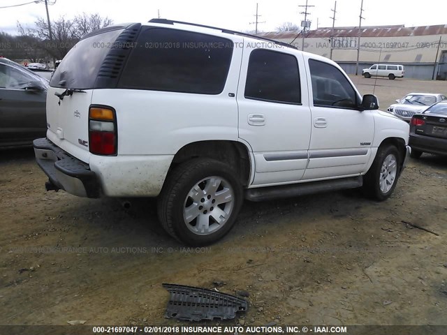 1GKEC13T45R241382 - 2005 GMC YUKON WHITE photo 4