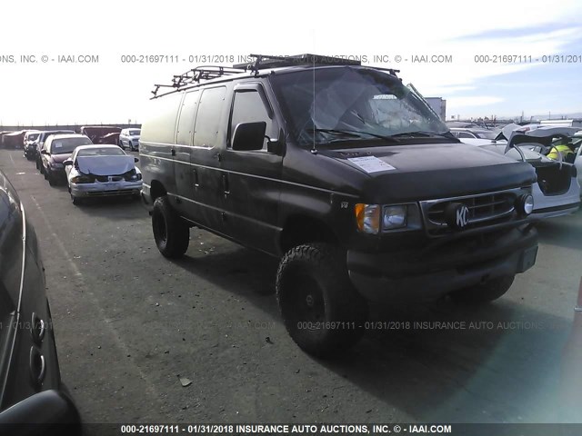 1FTNE24L2XHB30459 - 1999 FORD ECONOLINE E250 VAN BLACK photo 1