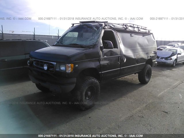 1FTNE24L2XHB30459 - 1999 FORD ECONOLINE E250 VAN BLACK photo 2