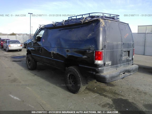 1FTNE24L2XHB30459 - 1999 FORD ECONOLINE E250 VAN BLACK photo 3