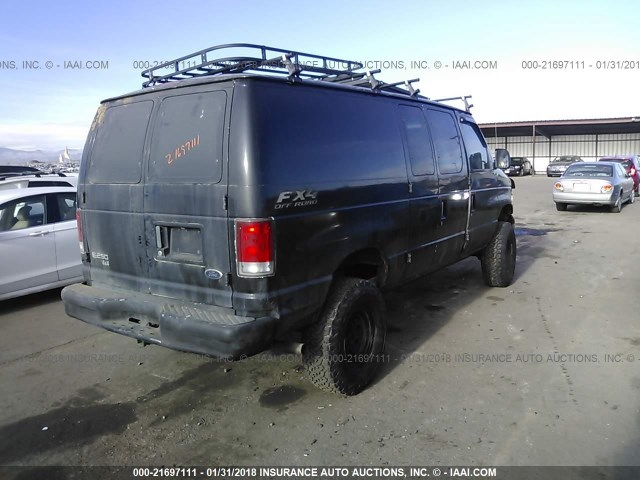 1FTNE24L2XHB30459 - 1999 FORD ECONOLINE E250 VAN BLACK photo 4