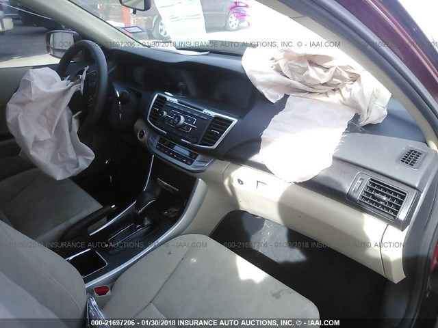 1HGCR6F35EA001560 - 2014 HONDA ACCORD HYBRID MAROON photo 5