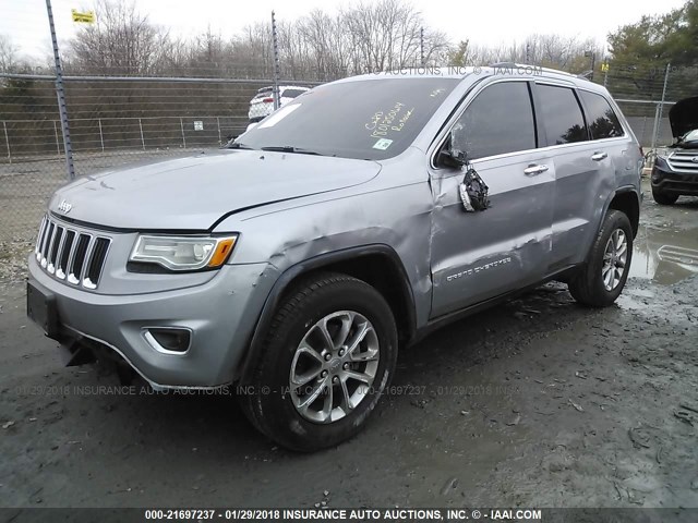 1C4RJFBG4FC746962 - 2015 JEEP GRAND CHEROKEE LIMITED SILVER photo 2