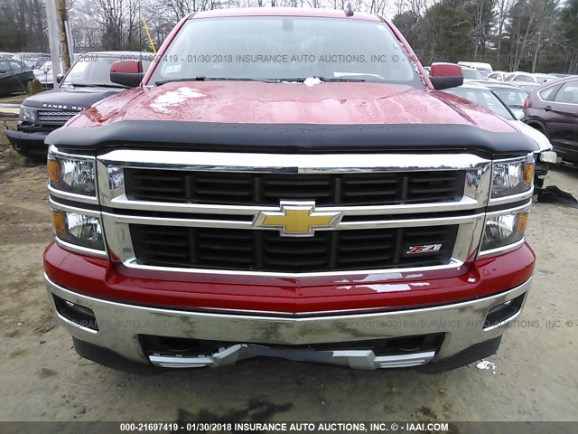 1GCVKREC1FZ400502 - 2015 CHEVROLET SILVERADO K1500 LT RED photo 6