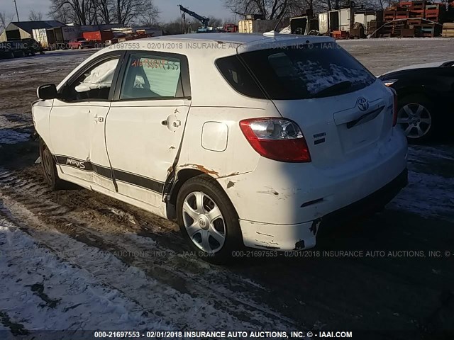 2T1KE40E59C012984 - 2009 TOYOTA COROLLA MATRIX S WHITE photo 3