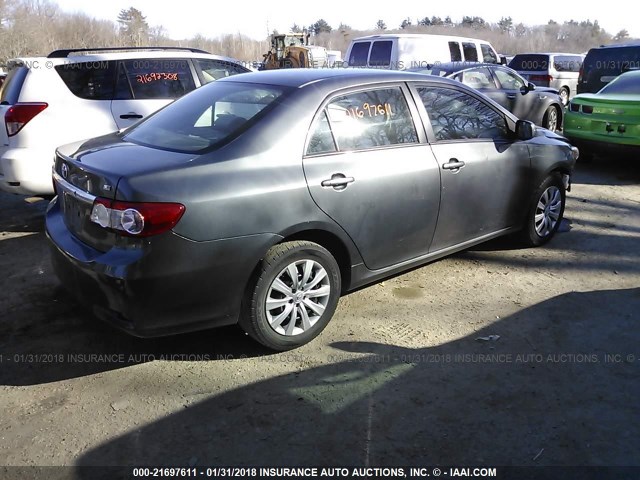 2T1BU4EE5CC830010 - 2012 TOYOTA COROLLA S/LE GRAY photo 4