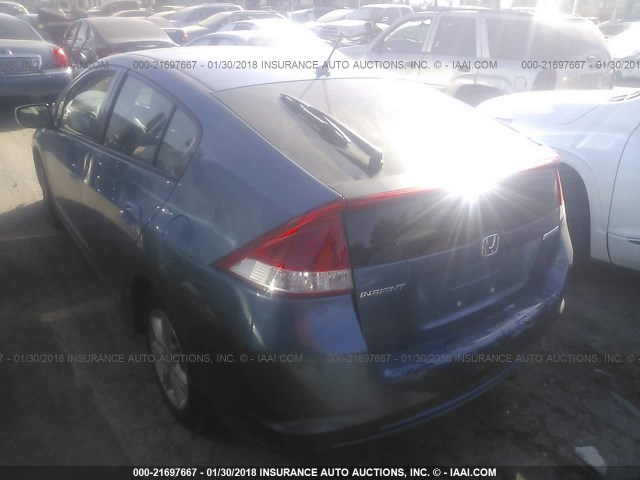 JHMZE2H71AS024480 - 2010 HONDA INSIGHT EX BLUE photo 3