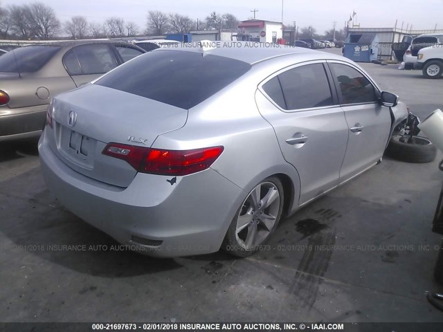 19VDE1F34EE001833 - 2014 ACURA ILX 20 SILVER photo 4