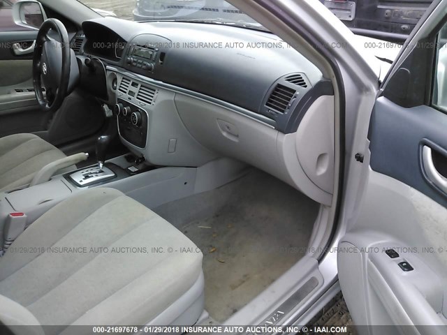 5NPEU46F66H132494 - 2006 HYUNDAI SONATA GLS/LX SILVER photo 5