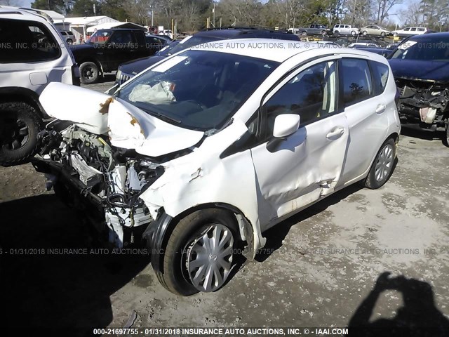 3N1CE2CP6FL388336 - 2015 NISSAN VERSA NOTE S/S PLUS/SV/SL/SR WHITE photo 2