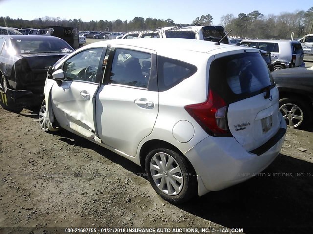 3N1CE2CP6FL388336 - 2015 NISSAN VERSA NOTE S/S PLUS/SV/SL/SR WHITE photo 3