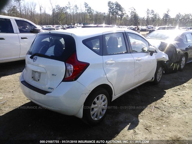 3N1CE2CP6FL388336 - 2015 NISSAN VERSA NOTE S/S PLUS/SV/SL/SR WHITE photo 4