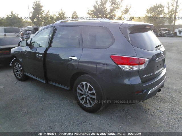 5N1AR2MN4EC700889 - 2014 NISSAN PATHFINDER S/SV/SL/PLATINUM GRAY photo 3