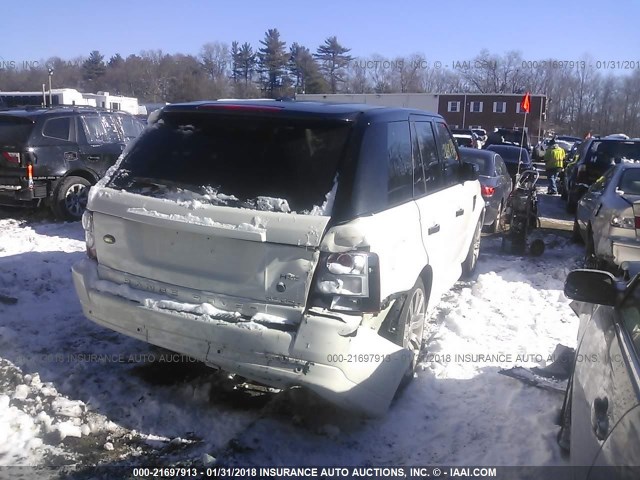 SALSK25429A214093 - 2009 LAND ROVER RANGE ROVER SPORT HSE WHITE photo 4