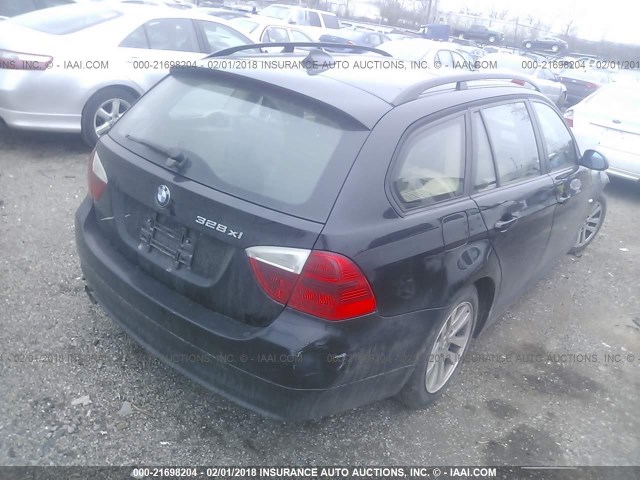 WBAVT73547FZ35653 - 2007 BMW 328 XIT BLACK photo 4