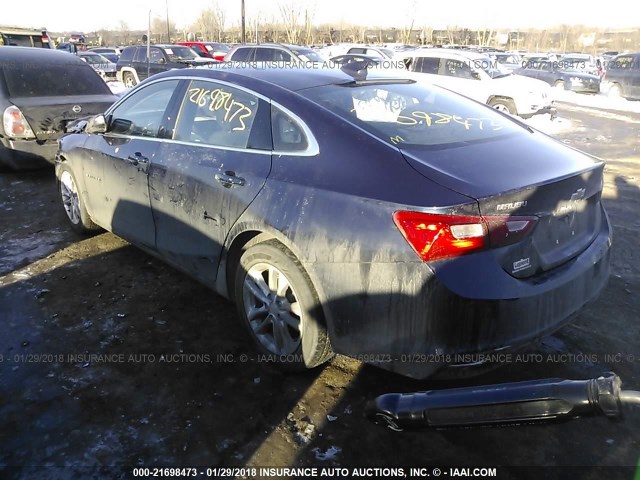 1G1ZE5ST9GF315988 - 2016 CHEVROLET MALIBU LT BLUE photo 3