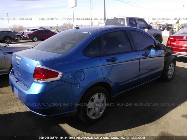 1FAHP3EN5AW291457 - 2010 FORD FOCUS S BLUE photo 4