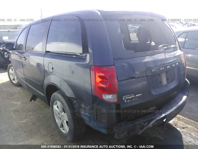 2C4RDGBG5DR599035 - 2013 DODGE GRAND CARAVAN SE BLUE photo 3