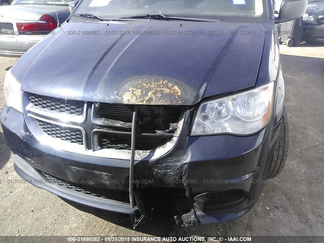 2C4RDGBG5DR599035 - 2013 DODGE GRAND CARAVAN SE BLUE photo 6