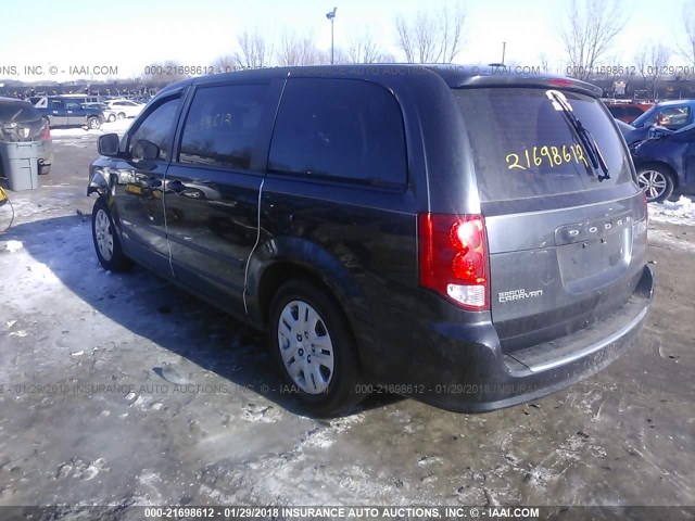 2C4RDGBG2ER202835 - 2014 DODGE GRAND CARAVAN SE BLACK photo 3