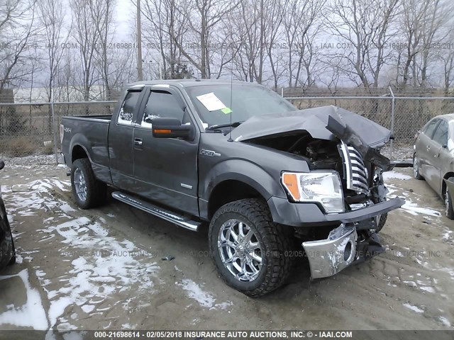 1FTFX1ET5BFD29923 - 2011 FORD F150 SUPER CAB GRAY photo 1