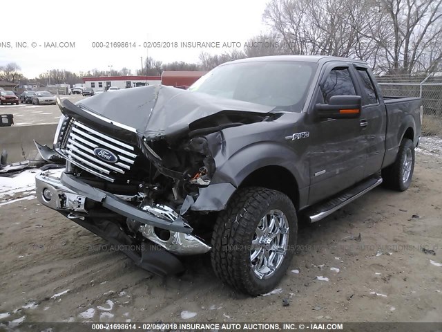 1FTFX1ET5BFD29923 - 2011 FORD F150 SUPER CAB GRAY photo 2