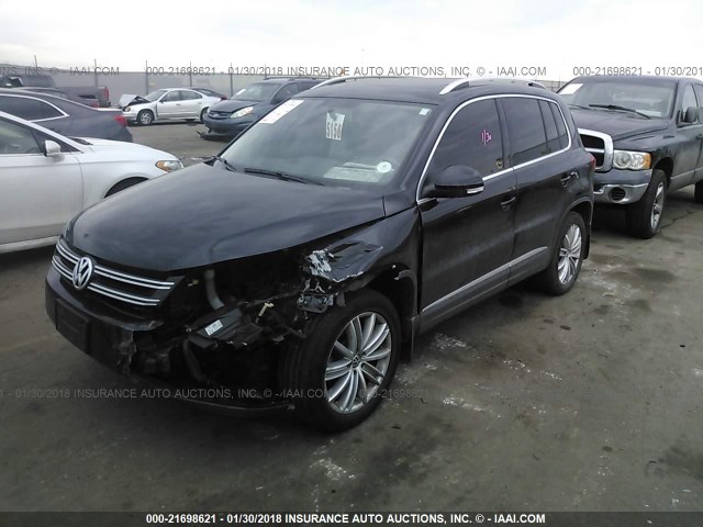 WVGBV7AX1FW583128 - 2015 VOLKSWAGEN TIGUAN S/SE/SEL/R-LINE BLACK photo 2