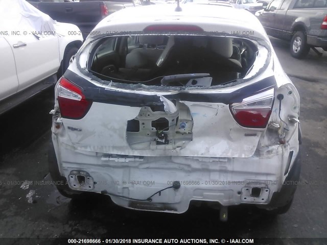 KNADM5A3XC6032853 - 2012 KIA RIO LX WHITE photo 6