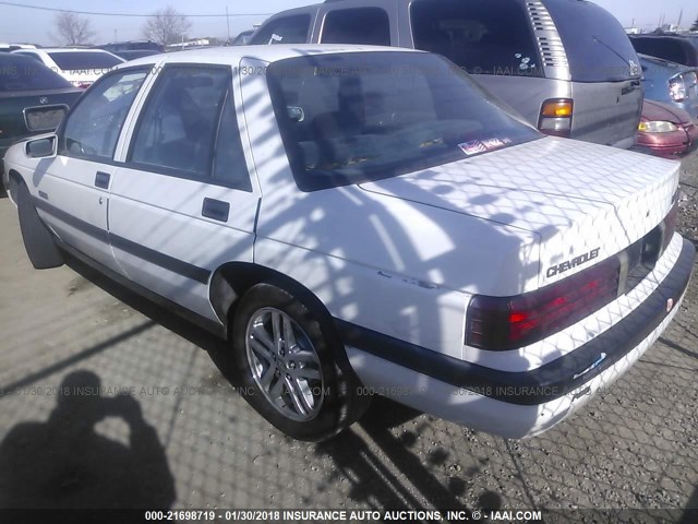 1G1LT53T6NY186653 - 1992 CHEVROLET CORSICA LT WHITE photo 3