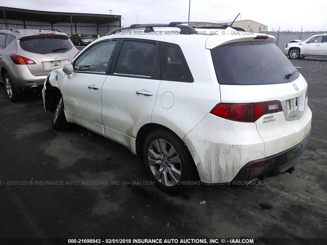 5J8TB1H28AA001736 - 2010 ACURA RDX WHITE photo 3