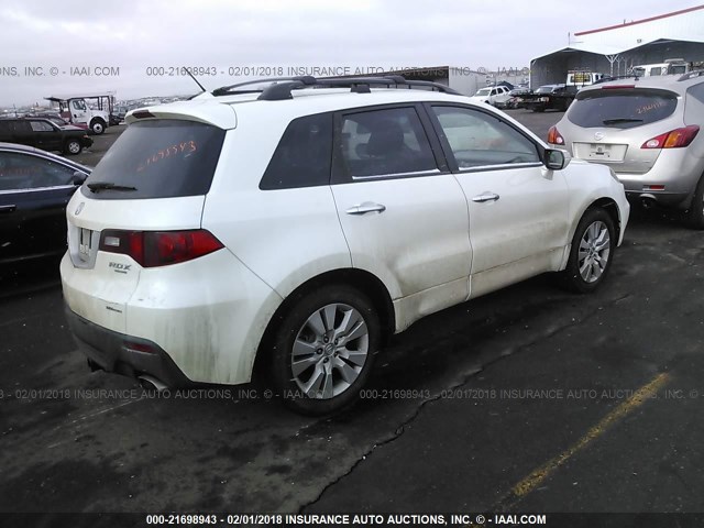 5J8TB1H28AA001736 - 2010 ACURA RDX WHITE photo 4