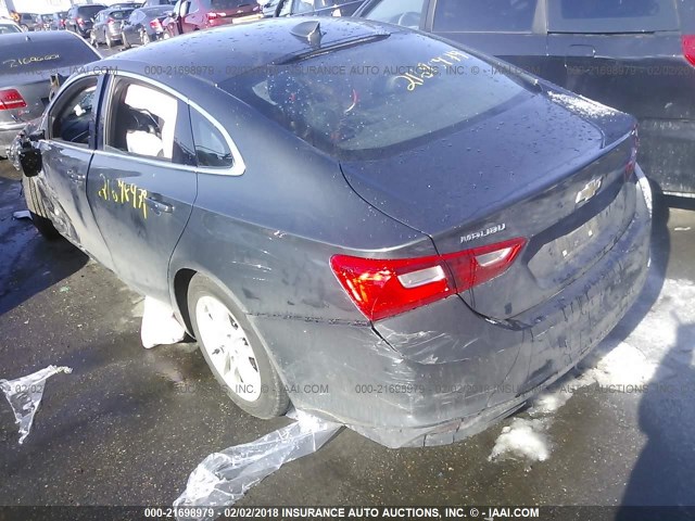 1G1ZE5ST4GF335324 - 2016 CHEVROLET MALIBU LT Light Blue photo 3