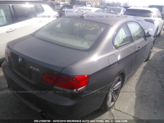 WBAWB73559P045036 - 2009 BMW 335 I GRAY photo 4