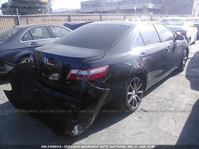 4T1BE46K27U518832 - 2007 TOYOTA CAMRY NEW GENERAT CE/LE/XLE/SE BLACK photo 4